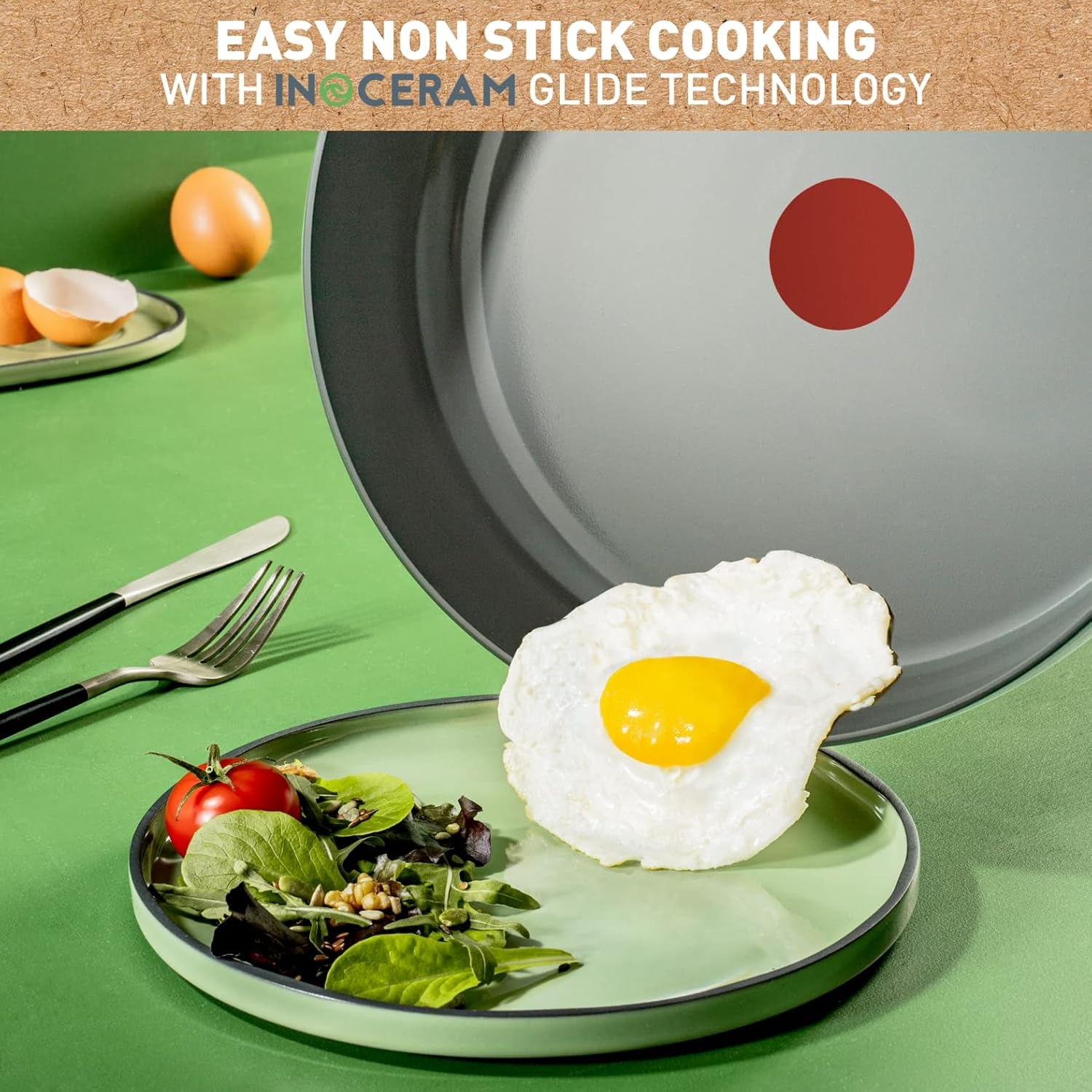 Tefal Renew On Koekenpan - 28 cm - Keramische Antiaanbaklaag - Grijs