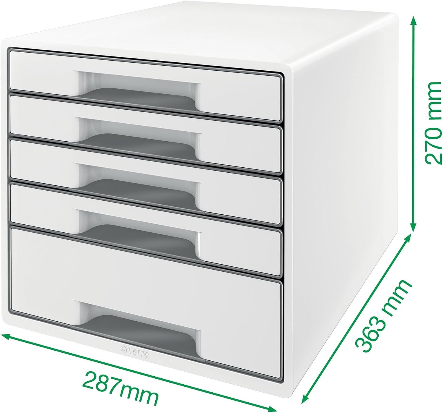 Leitz, 52142051, WOW CUBE-assortiment, Ladenblok Met 5 Laden - IJsblauw