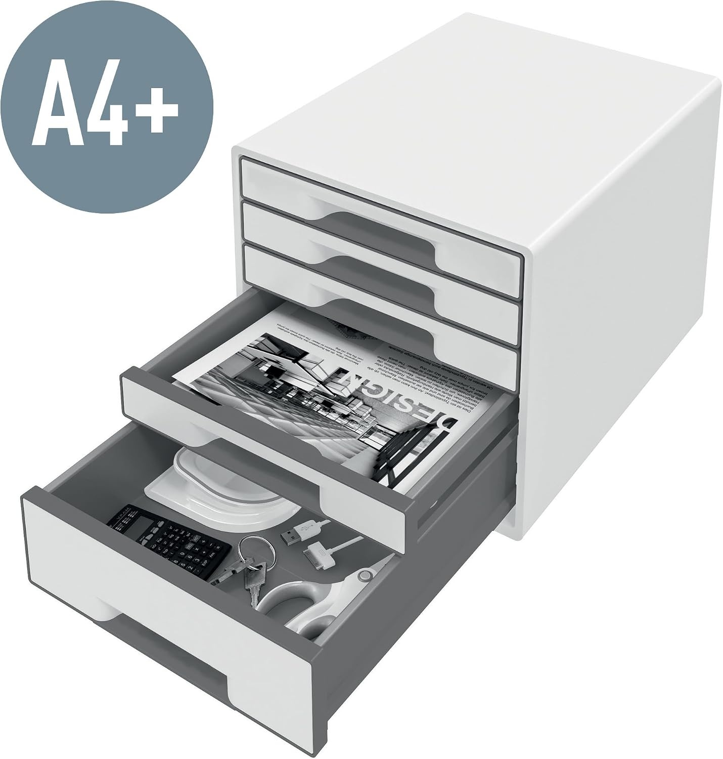 Leitz, 52142051, WOW CUBE-assortiment, Ladenblok Met 5 Laden - IJsblauw