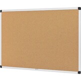 Amazon Basics Prikbord van kurk met aluminium frame 90 x 60 cm zilver