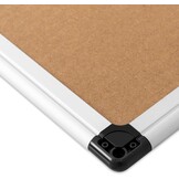 Amazon Basics Prikbord van kurk met aluminium frame 90 x 60 cm zilver