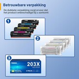 Palmtree 203X Toner Compatibel met HP 203X 203A CF540X Multipack