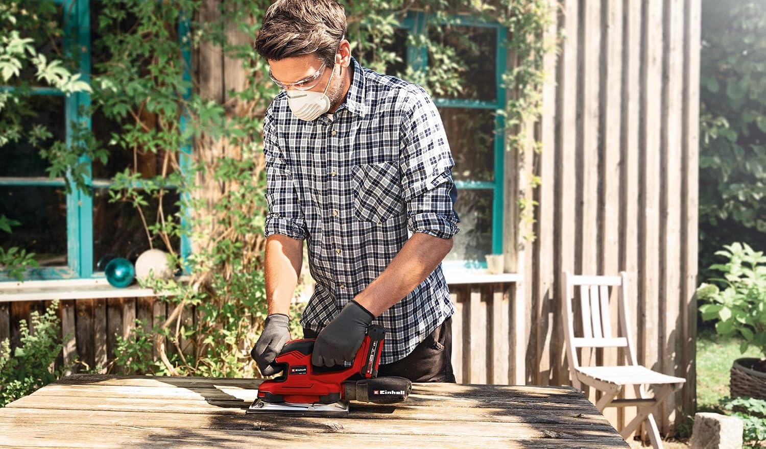Einhell Accu Vlakschuurmachine 18V - 1/2 Vel - Power X-Change - Solo