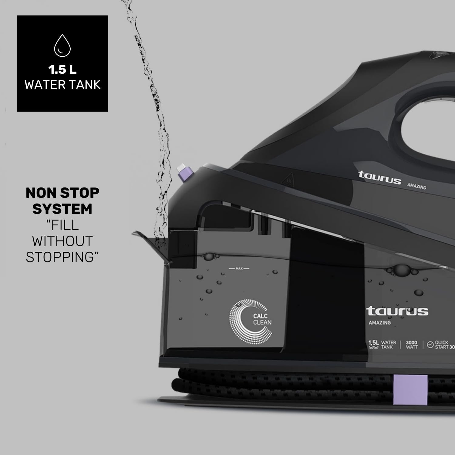 Taurus Amazing - Stoomgenerator 3000W, 1,5L, Stoom 130g, Antikalk