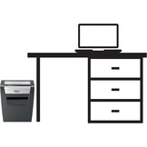 Rexel Momentum X410 Papiervernietiger, Cross Cut Snippers, Capaciteit 10 Vellen Papier, Veiligheidsniveau P-4, 23L Opvangbak (200 A4 Vellen), Zwart - Maat 356 x 423 x 238 mm