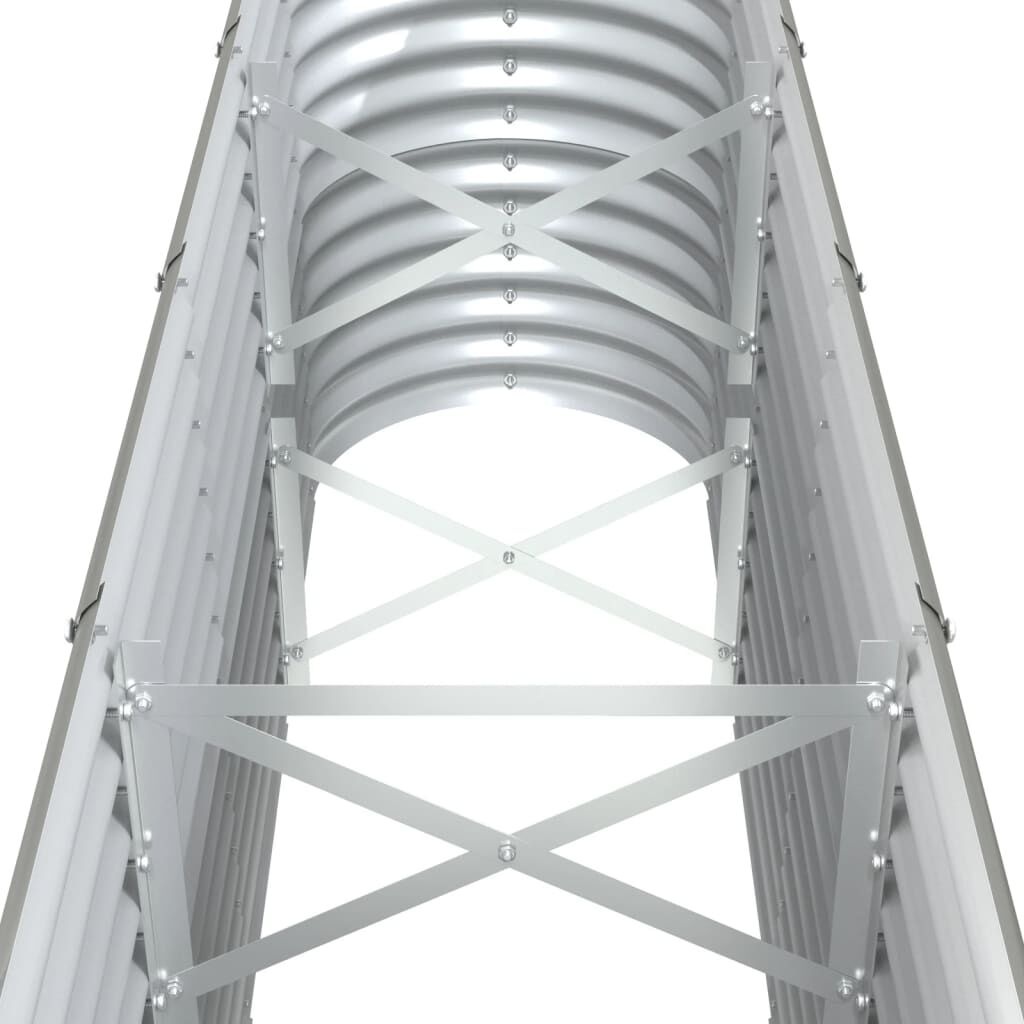 vidaXL Plantenbak 332x40x68 cm gepoedercoat staal grijs