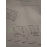 vidaXL Driezitsbank 180 cm kunstleer zwart