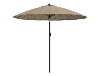 vidaXL Parasol met aluminium paal 250 cm taupe