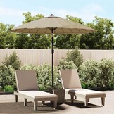vidaXL Parasol met aluminium paal 250 cm taupe