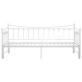 vidaXL Slaapbankframe uittrekbaar metaal wit 90x200 cm