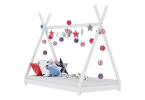 Kinderbedframe Grenenhout Wit 70x140 cm - 41% Korting