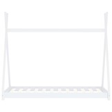 vidaXL Kinderbedframe massief grenenhout wit 70x140 cm