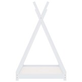 vidaXL Kinderbedframe massief grenenhout wit 70x140 cm