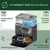 iRobot Roomba® Plus 505 Combo + AutoWash Dock Robotstofzuiger met Dweilfunctie - Multifunctioneel Dock - DualClean Dweilpads met PerfectEdge - Verwarmd Pad Drogen - ClearView Pro LiDAR - Zwart (N1850)