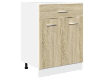 vidaXL Onderkast met lade 60x46x81,5 cm spaanplaat sonoma eikenkleurig