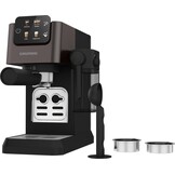 Grundig KSM 5330 Espressomachine - 1628W - 15 Bar - Met Melkreservoir - Dark Inox/Zwart