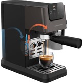 Grundig KSM 5330 Espressomachine - 1628W - 15 Bar - Met Melkreservoir - Dark Inox/Zwart
