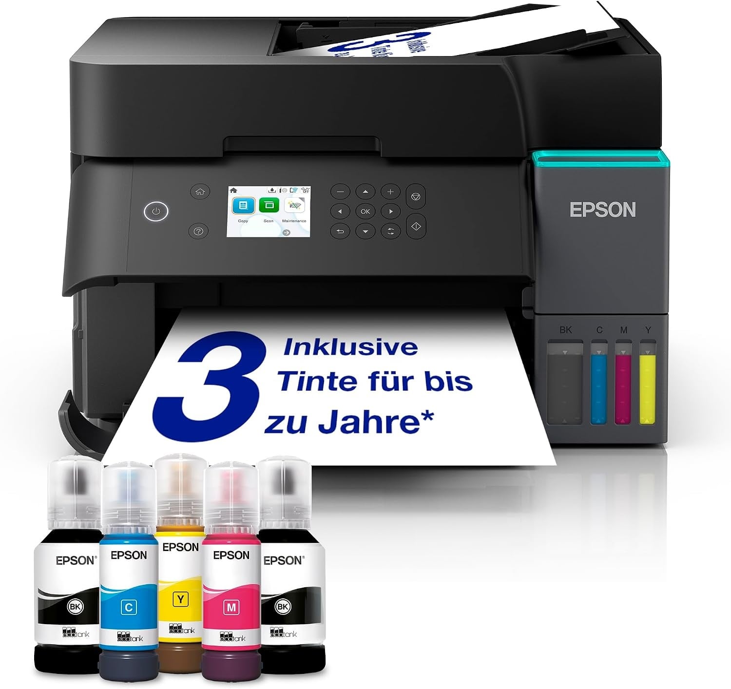 Epson EcoTank ET-4956 A4 Multifunctionele Printer Wit met Wi-Fi en Automatische Documentinvoer