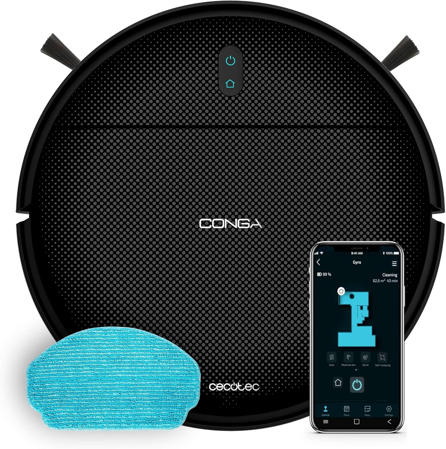 Cecotec Conga M10 X-Treme Robotstofzuiger - Zwart - 30 cm