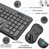 KOORUI Draadloos toetsenbord en muis, Duitse QWERTZ-lay-out, 12 functietoetsen, 2,4 GHz, stil toetsenbord voor Windows, MacOS, Linux, zwart