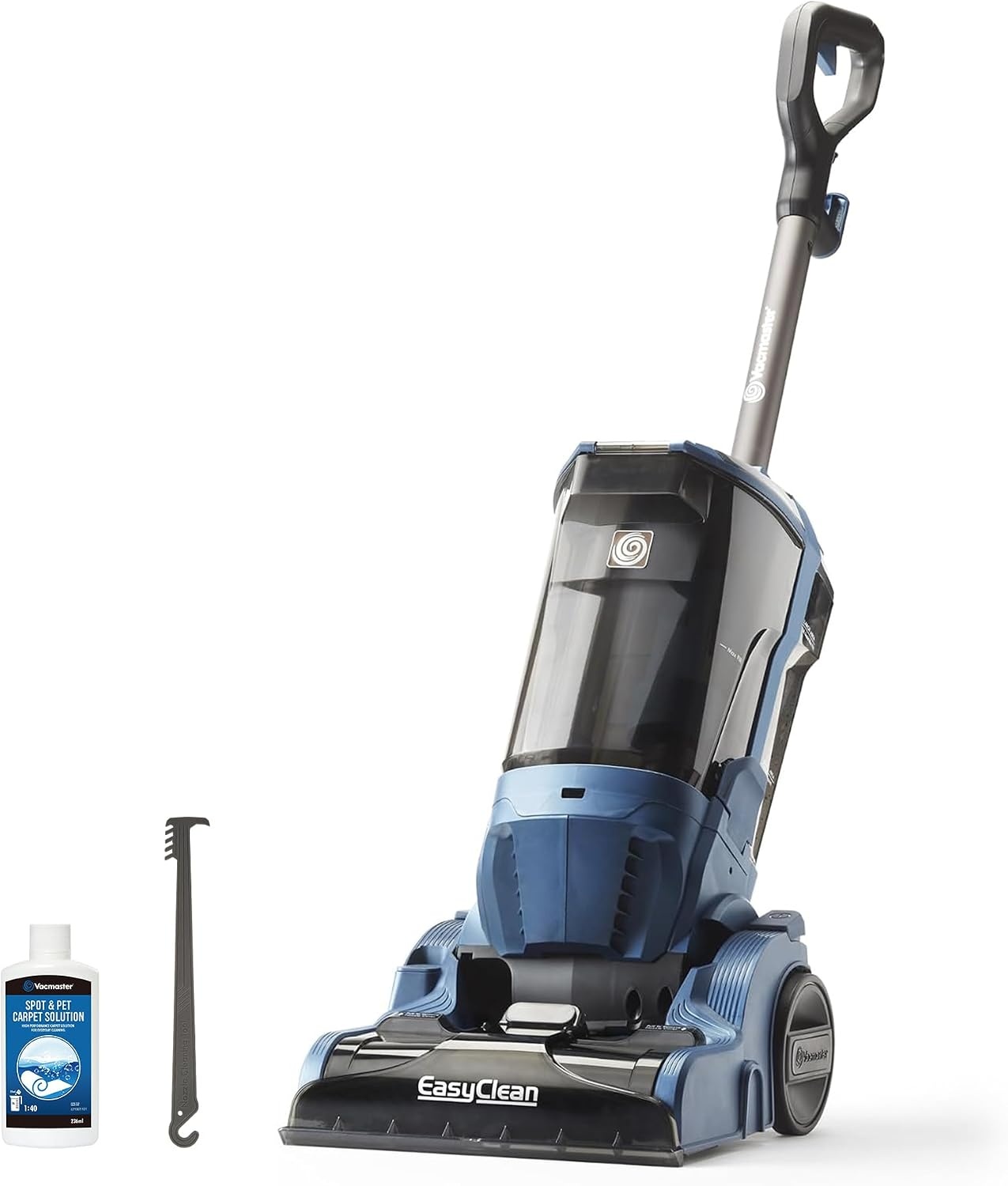 Vacmaster Tapijtreiniger met dubbele borstelrollen, krachtige 750 W-motor, groot reinigingsoppervlak, ideaal voor tapijten, trappen, bekleding en dierenharen, sneldrogend, 16 kpa