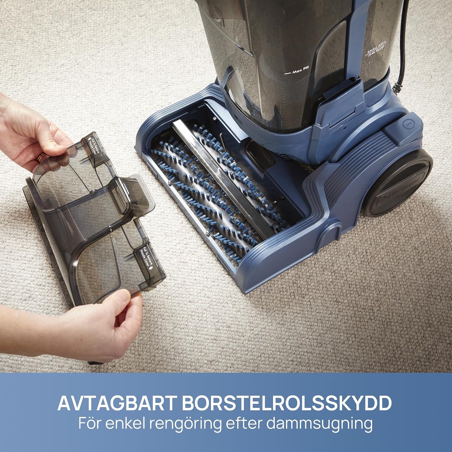 Vacmaster Tapijtreiniger met dubbele borstelrollen, krachtige 750 W-motor, groot reinigingsoppervlak, ideaal voor tapijten, trappen, bekleding en dierenharen, sneldrogend, 16 kpa