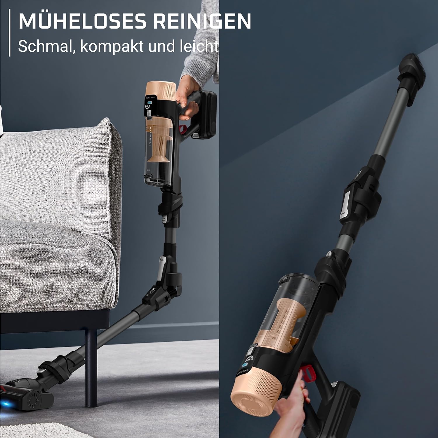 Rowenta X-Force Flex 9.80 Draadloze Steelstofzuiger - Apricot