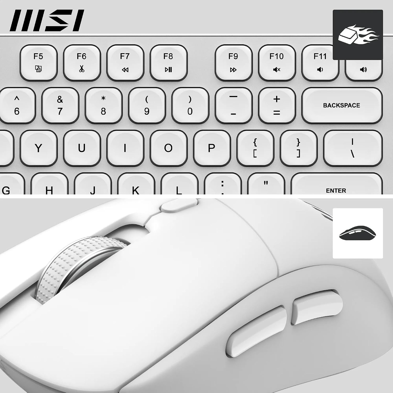 MSI FORGE K210 W Gaming Toetsenbord en Muis Combo - Wit - AZERTY