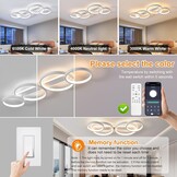 Moderne LED Plafondlamp 48W - Dimbare Ringlamp 86cm met Afstandsbediening & App (34% Korting)