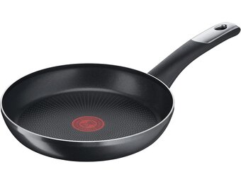 Tefal C38806 Essential koekenpan van hard titanium 28 cm | Antiaanbaklaag met titaniumdeeltjes | Temperatuurindicator voor het thermische signaal | Vaatwasmachinebestendig | Gemaakt in Frankrijk | Zwart
