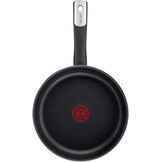 Tefal C38806 Essential koekenpan van hard titanium 28 cm | Antiaanbaklaag met titaniumdeeltjes | Temperatuurindicator voor het thermische signaal | Vaatwasmachinebestendig | Gemaakt in Frankrijk | Zwart