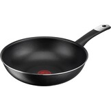 Tefal C38806 Essential koekenpan van hard titanium 28 cm | Antiaanbaklaag met titaniumdeeltjes | Temperatuurindicator voor het thermische signaal | Vaatwasmachinebestendig | Gemaakt in Frankrijk | Zwart