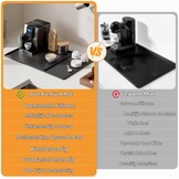 Koffiezetmachineonderlegger van siliconen, antislip en hittebestendig voor volautomatische koffiemachine, 60 × 40 cm, siliconen mat met rand, vaatwasmachinebestendig, BPA-vrij, compatibel met
