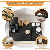 Koffiezetmachineonderlegger van siliconen, antislip en hittebestendig voor volautomatische koffiemachine, 60 × 40 cm, siliconen mat met rand, vaatwasmachinebestendig, BPA-vrij, compatibel met