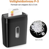 Amazon Basics Papiervernietiger met dwarsdoorsnede voor 12 vellen, voor papier, cd's en creditcards, shredder (nieuw model, zwart)