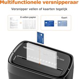 Amazon Basics Papiervernietiger met dwarsdoorsnede voor 12 vellen, voor papier, cd's en creditcards, shredder (nieuw model, zwart)