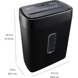 Amazon Basics Papiervernietiger met dwarsdoorsnede voor 12 vellen, voor papier, cd's en creditcards, shredder (nieuw model, zwart)
