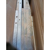 vidaXL Hoofdbord met opbergruimte 140 cm massief grenenhout wit