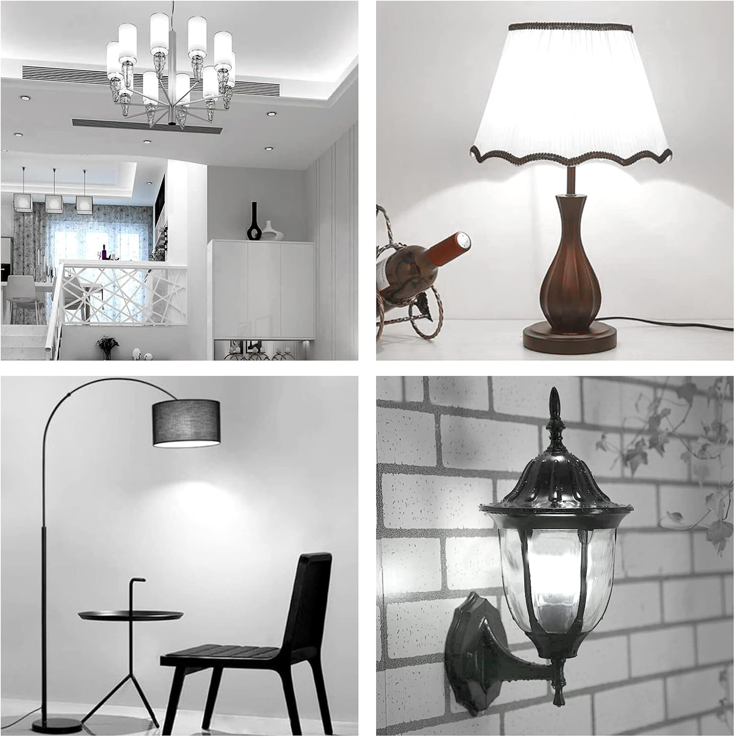 SCNNC E14 maïs LED-gloeilamp 12W, 220-240V, niet dimbaar, 1200LM koel wit 6000K, 10 0W gloeilampen equivalent, E14 LED maïs lamp kroonluchter, bureaulamp, wandlamp, Pack van 6