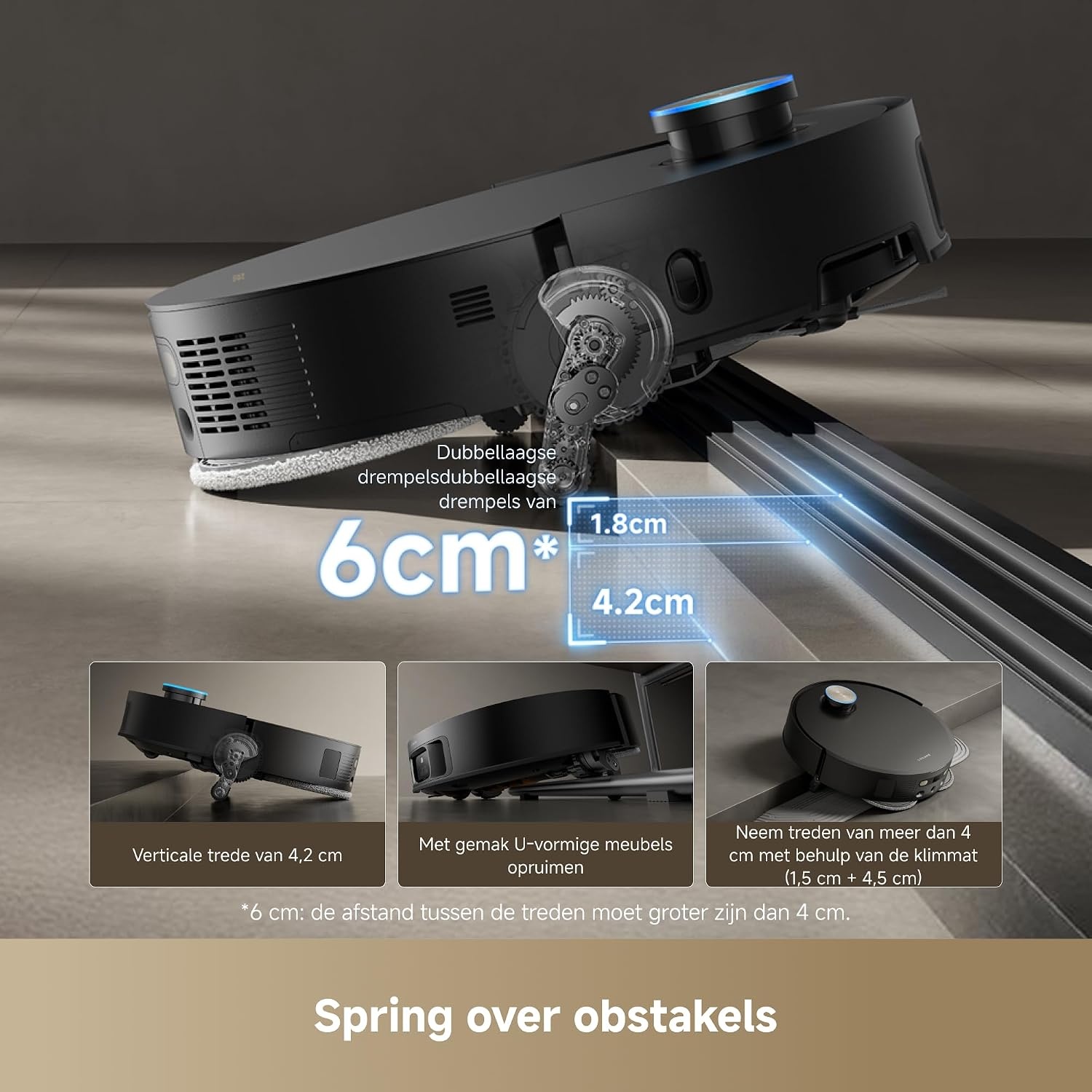 Dreame X50 Master Robotstofzuiger - Zwart - 24,9 cm basisstation