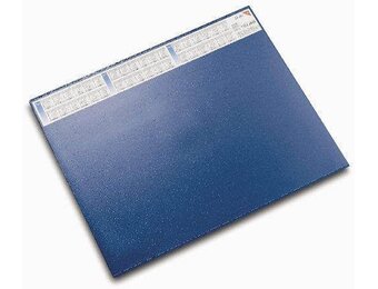 Läufer 44655 Durella DS Bureauonderlegger met transparante pad en kalender, antislip onderlegger, 52 x 65 cm, blauw