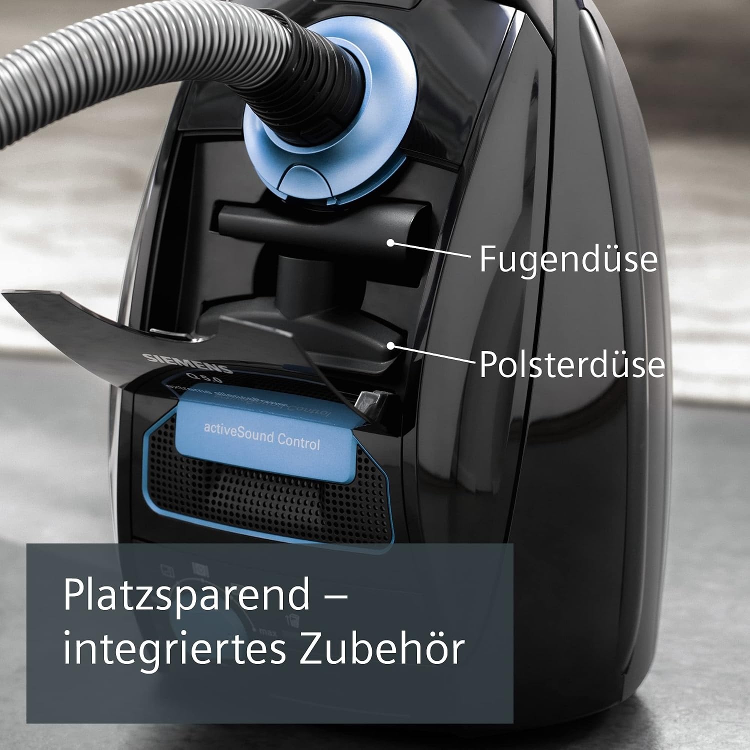 Siemens VSQ5X1230 Q5.0 Extreme Silence Power Stofzuiger - Zwart