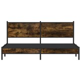 vidaXL Bedframe zonder matras metaal gerookt eikenkleurig 160x200 cm