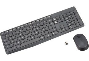 Draadloos AZERTY Toetsenbord & Muis Set Grijs - 38% Korting