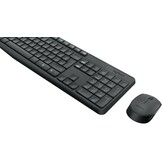 Logitech MK235 Draadloos Toetsenbord- en Muiscombinatie voor Windows, 2,4 GHz Wireless Unifying USB-Ontvanger, 15 FN-Toetsen, Lange Batterijduur, PC, Laptop, Frans AZERTY indeling - Grijs