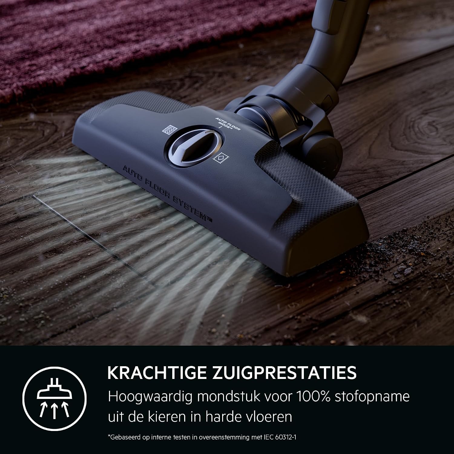 AEG AB61C1 Stofzuiger met Zak, Krachtige 850W Motor, 12m Actieradius, Stil Geluid van 73 dB, Granite Grey