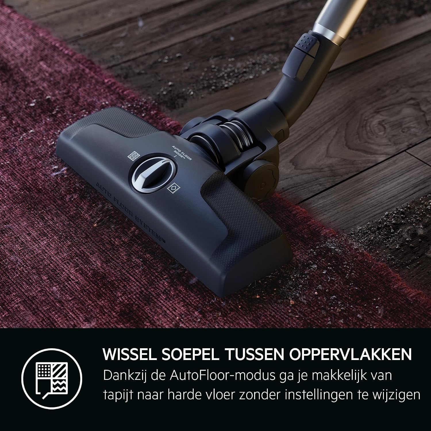 AEG AB61C1 Stofzuiger met Zak, Krachtige 850W Motor, 12m Actieradius, Stil Geluid van 73 dB, Granite Grey