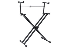Dubbel Versterkte Keyboardstandaard X-frame Zwart - 34% Korting