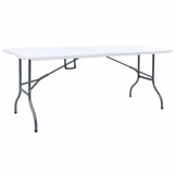 vidaXL Tuintafel inklapbaar 180x72x72 cm HDPE wit