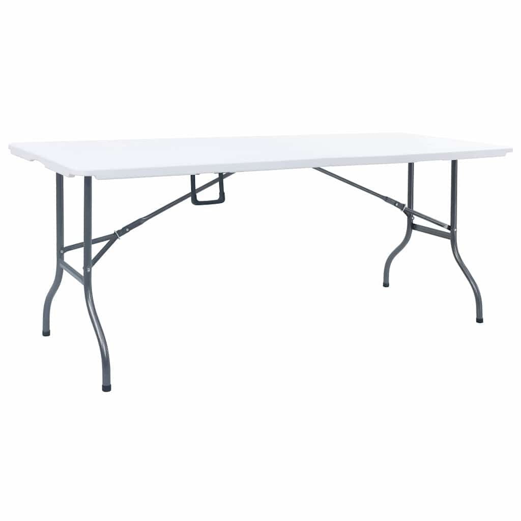 vidaXL Tuintafel inklapbaar 180x72x72 cm HDPE wit